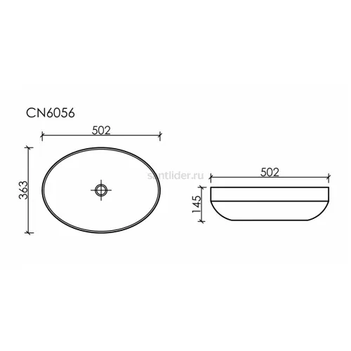Умывальник CERAMICANOVA Element чаша накладная овальная (цвет Капучино Матовый) CN6056MC
