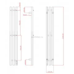 Полотенцесушитель электрический с/т Comfysan Альто-К (Alto-K) EC-3 120/12, оружейная сталь, гальвани