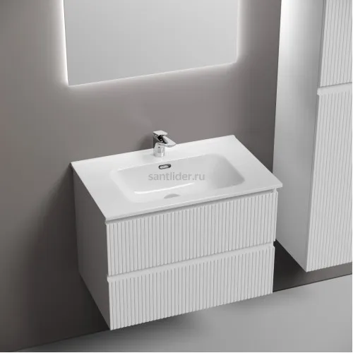 Тумба подвесная SANCOS Snob T 690х445х500, c двумя ящиками оснащенными доводчиками, Bianco,SNT70W