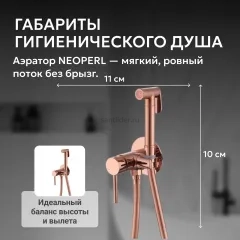 Смеситель ABBER Wasser Kreis AF8125RG с гигиеническим душем, розовое золото