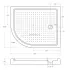Душевой поддон акриловый 120х100 правосторонний Cezares TRAY-A-RH-120/100-550-15-W-R с сифоном