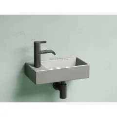 Умывальник CERAMICANOVA Element подвесной прямоугольный (чаша справа, отверстие под смеситель слева) цвет антрацит матовый CN6051RMH