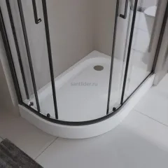 Поддон для душа акриловый 120х80 правосторонний BelBagno TRAY-BB-RH-120/80-550-15-W-R с сифоном