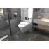 Комплект подвесной унитаз ABBER Rechteck AC1201 белый с инсталляцией AC0105 и кнопкой AC0121MB черный матовый