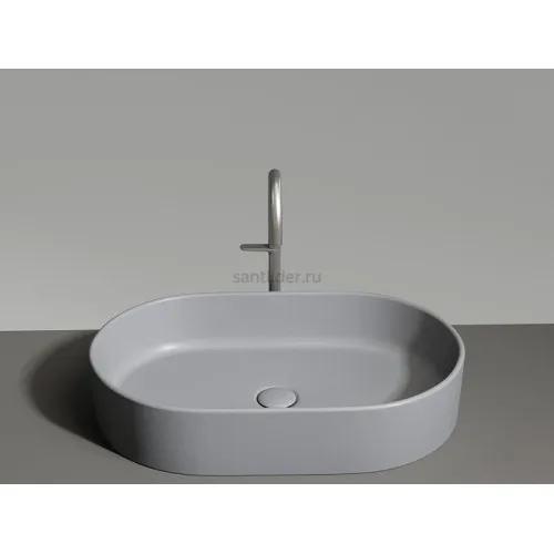 Умывальник CERAMICANOVA Element чаша накладная овальная (цвет Антрацит Матовый) CN6048MH