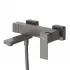 Смеситель CEZARES SLIDER-VD-GM для ванны и душа с поворотным изливом, с ручным душем, шлангом и держателем