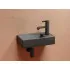 Умывальник CERAMICANOVA Element подвесной прямоугольный (чаша слева, отверстие под смеситель справа) цвет темный антрацит матовый CN6051LMDH