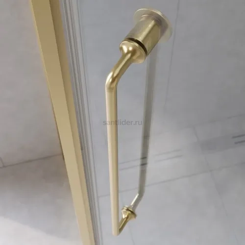 Душевой уголок Cezares RELAX-304-P-1-100-C-BORO, 100х100х200, профиль брашированное золото, прозрачное стекло