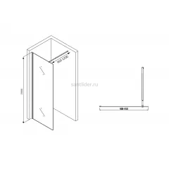 Душевая перегородка ABBER Immer Offen AG61090B
