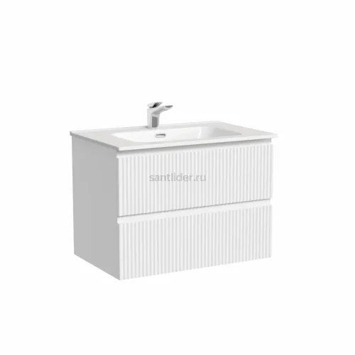 Тумба подвесная SANCOS Snob R 690х445х500, c двумя ящиками оснащенными доводчиками, Bianco,SNR70W