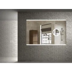 Зеркало Vallessi с увеличением и подсветкой 80*70, IP24 Boheme