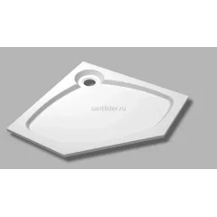 Поддон для душа из искусственного мрамора 100х100 Cezares TRAY-S-P-100-56-W без сифона