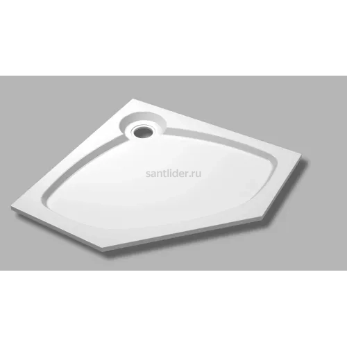 Душевой поддон из искусственного мрамора 100х100 Cezares TRAY-S-P-100-56-W без сифона