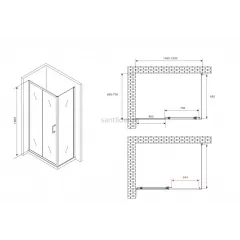 Душевой уголок ABBER Schwarzer Diamant AG301505-S705