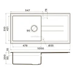 Мойка Omoikiri Tedori 100-WH