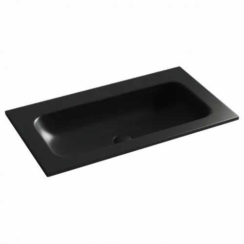 Раковина накладная CERAMICANOVA Grace прямоугольная без отверстия под смеситель, цвет черный матовый, CN7012MBwx