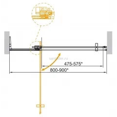 Дверь в проём Cezares SLIDER-B-1-80/90-BR-NERO