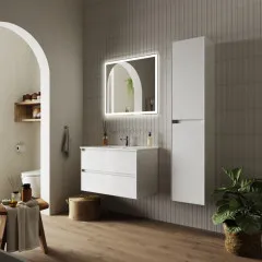 Шкаф-пенал SANCOS Cento подвесной, белый глянец 350х300х1600, PCN35W