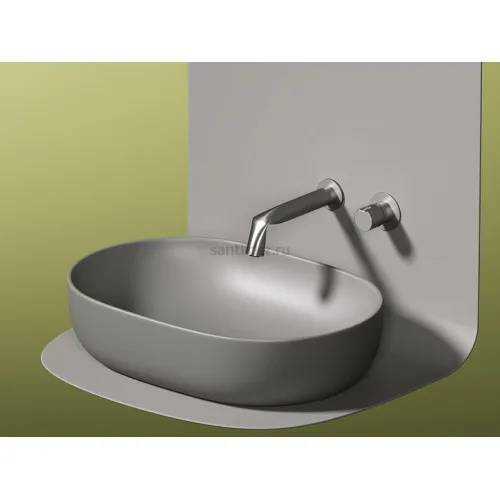 Умывальник CERAMICANOVA Element чаша накладная овальная (цвет Антрацит Матовый) CN6047MH