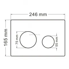 Комплект подвесной унитаз ABBER Bequem AC1100T белый с инсталляцией AC0105 и кнопкой AC0121MW белая матовая