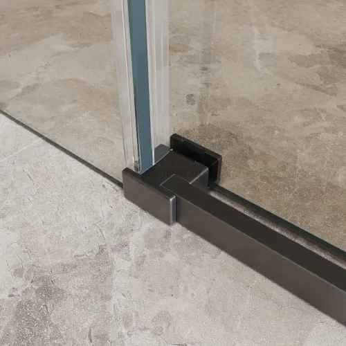 Душевая дверь шириной 150см BelBagno SOFT_CLOSE-1-BF-1-150-C-GM профиль оружейная сталь, стекло прозрачное