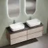 Столешница для ванной комнаты SANCOS из керамогранита SANCOS Black Sky 1400х460 c отверстием под смеситель,TT140A1X