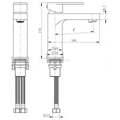 Cмеситель для раковины Grocenberg GB1011 Черный матовый