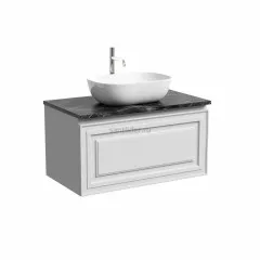 Тумба подвесная SANCOS Very, Bianco 790х445х406, под столешницу без отверстия под смеситель, цвет Black Sky, VR80W