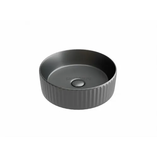 Умывальник CERAMICANOVA Element чаша накладная круглая 360 мм (цвет Темный Антрацит Матовый) CN6057MDH