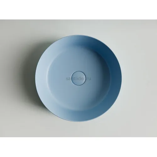 Умывальник CERAMICANOVA Element чаша накладная круглая (цвет Голубой Матовый) CN6022ML