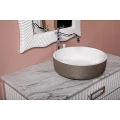 Раковина LV204 Corian серебро 41,5*14см Boheme