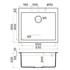 Мойка Omoikiri Bosen 57A-MO