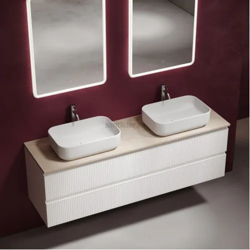Столешница для ванной комнаты SANCOS из керамогранита SANCOS Kreman 1600х460 c отверстием под смеситель,TT160A2X