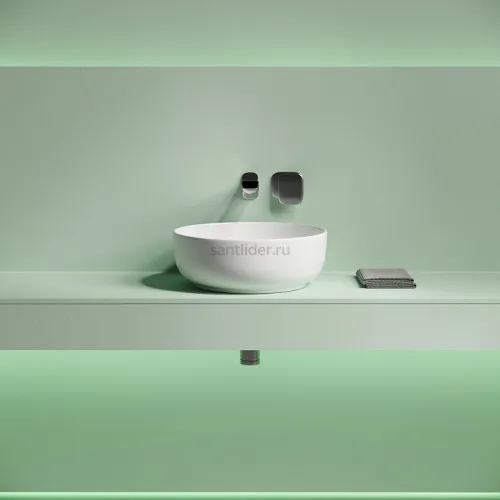 Раковина накладная CERAMICANOVA Taycan, круглая, диаметр 375 мм, белая CN12003
