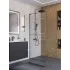 Душевая перегородка BelBagno UNO-L-1-TB-80-C-GM профиль оружейная сталь, стекло прозрачное
