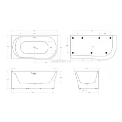 Ванна акриловая BelBagno BB410-1500-780-L