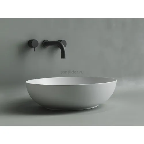 Умывальник CERAMICANOVA Element чаша накладная овальная (цвет Белый Матовый) CN6017MW