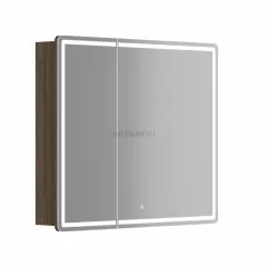Зеркальный шкаф SANCOS для ванной комнаты SANCOS Mirror 890x150х740 мм, с LED подсветкой, цвет дуб чарльстон, MI90ECH