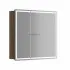 Зеркальный шкаф SANCOS для ванной комнаты SANCOS Mirror 890x150х740 мм, с LED подсветкой, цвет дуб чарльстон, MI90ECH