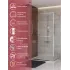 Душевой уголок Cezares LUX-AH-FS-11-110/80-C-CR, 110х80х195, профиль хром, стекло прозрачное