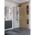 Душевая перегородка BelBagno UNO-L-1-TB-110-C-GM профиль оружейная сталь, стекло прозрачное