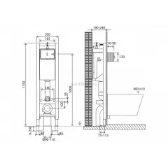Инсталляция для подвесного унитаза BelBagno BB003-30