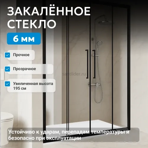 Душевая дверь ABBER Schwarzer Diamant AG33170BH