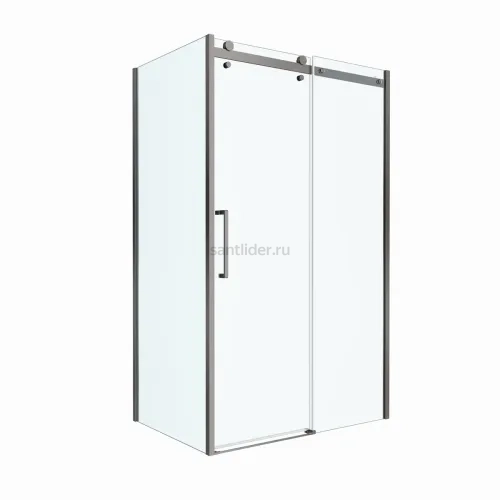 Душевой уголок BelBagno MARINO-2-AH-1-110/90-C-GM 110х90см профиль оружейная сталь, стекло прозрачное