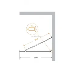 Душевая перегородка Cezares LIBERTA-L-1-TB-80-GR-Cr