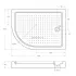 Душевой поддон акриловый 120х90 правосторонний Cezares TRAY-A-RH-120/90-550-15-W-R с сифоном