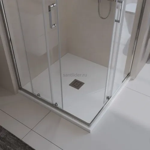 Душевой поддон из искусственного мрамора Belbagno TRAY-MR-UNO-A-90-35-W-CR