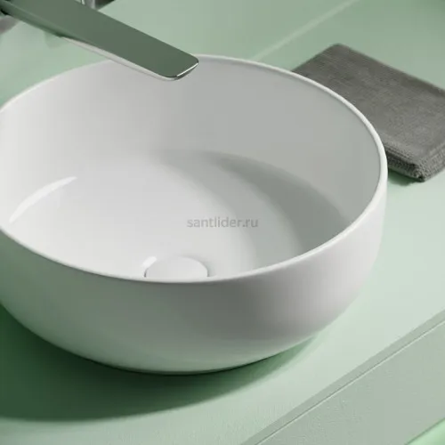 Раковина накладная CERAMICANOVA Taycan, круглая, диаметр 375 мм, белая CN12003