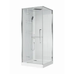 Душевая кабина BelBagno UNO-CAB-A-1-90-C-Cr-Bi-TOP-L, левосторонняя