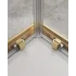 Душевой уголок Cezares MOLVENO-A-22-90+30-C-BORO-IV, 120х120х195, профиль брашированное золото, прозрачное стекло